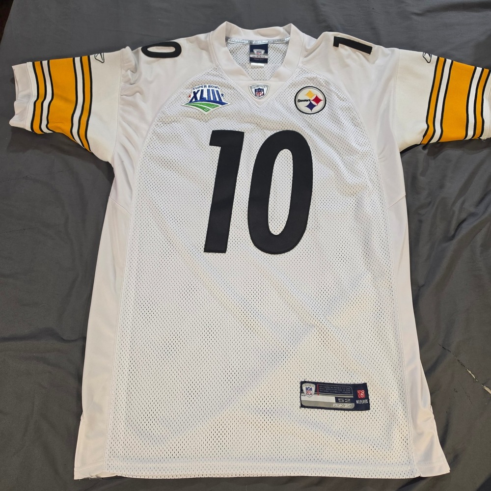 Reebok NFL Pittsburgh Steelers Santonio Holmes Super Bowl XLIII Jersey White 52